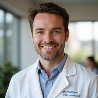 Ritratto di un nutrizionista uomo con esperienza