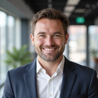 Ritratto di un esperto di marketing e comunicazione uomo