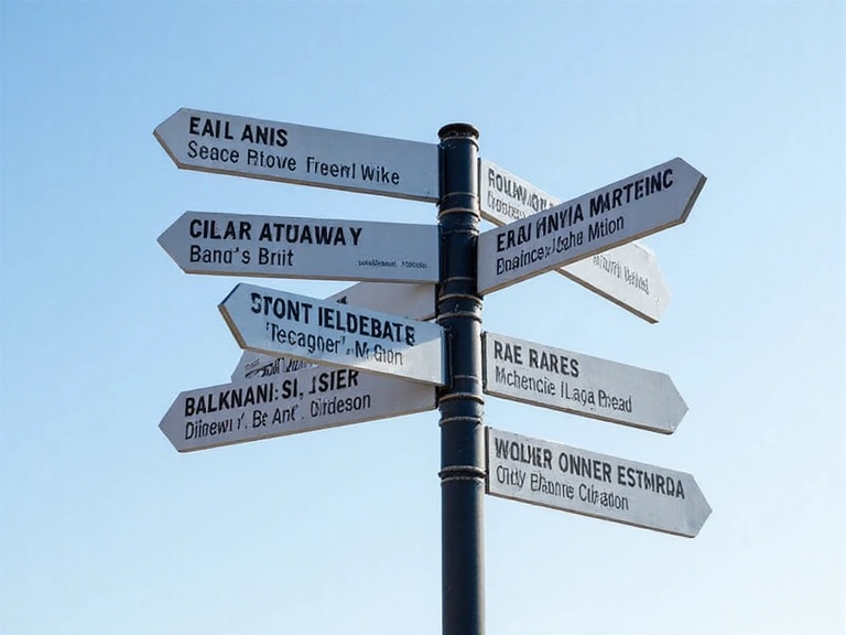 Segnaletica stradale con frecce che indicano direzioni