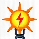 Icona di fulmine che indica energia